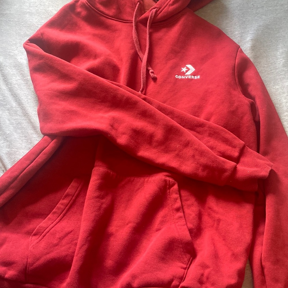 converse red XL pullover hoodie
